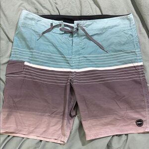 O'Neill Men's Swim Shorts in Teal and Mauve